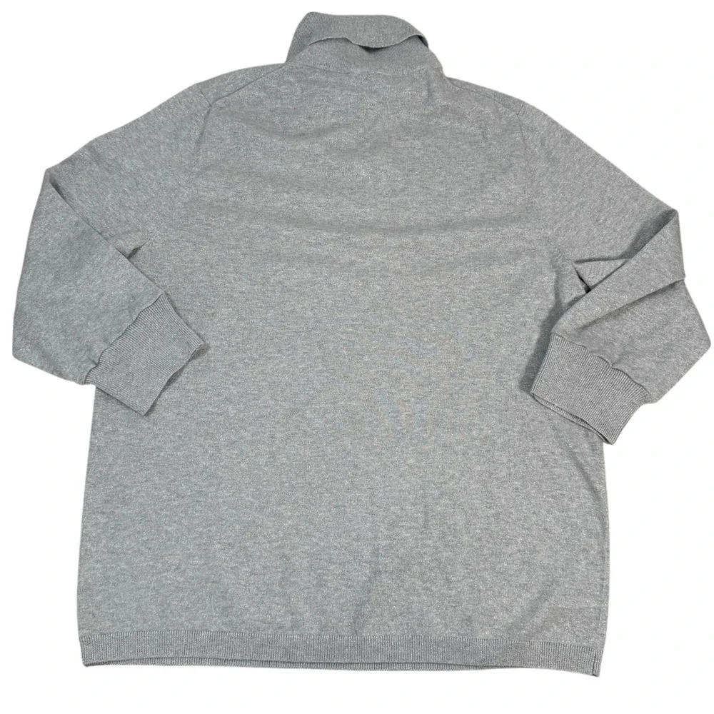 Talbots Womens XL Gray Metallic Shimmer Turtleneck Sweater Button Cuff JO5161‎